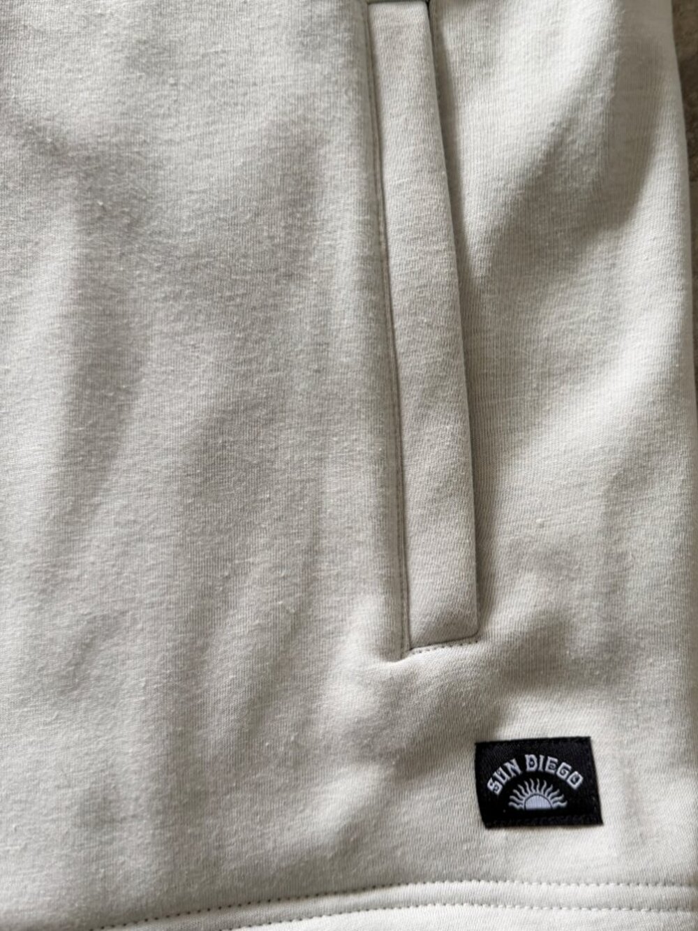 Sun Diego Full Zip Hoodie Mens XL Light Gray Excellent Fleece Lined Surf Jacket - Picture 4 of 5